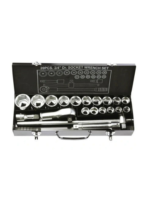 YATO KLUCZE NASADOWE 21 elem. 3/4"  1335