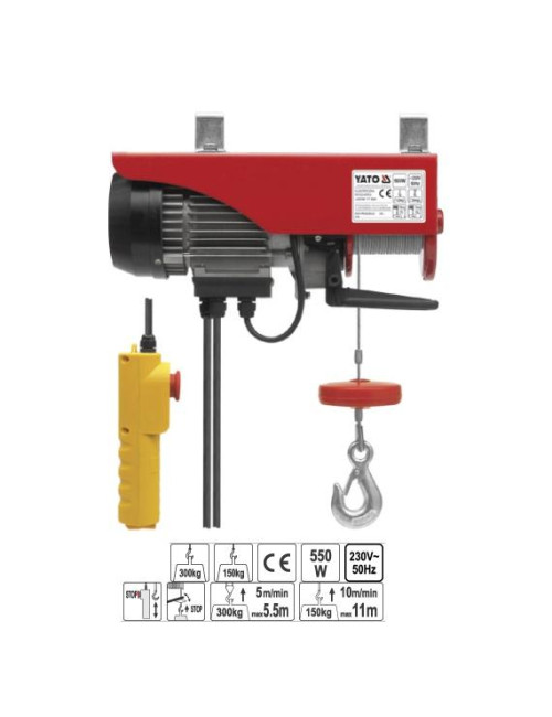 YATO WCIĄGARKA LINOWA  550W 150/300kg      5902