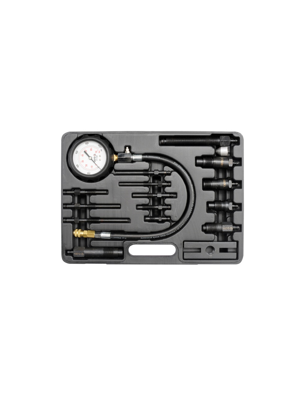 YATO MIERNIK CIŚNIENIA SPRĘŻANIA DIESEL ZESTAW 16 elem. 7307