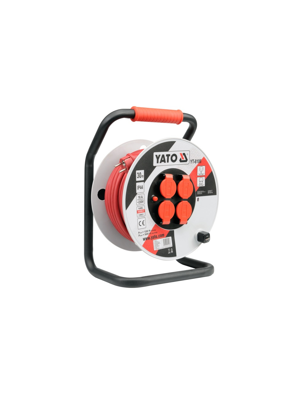 YATO PRZEDŁUŻACZ PLASTIKOWY BĘBEN 30m 3x2,5mm2