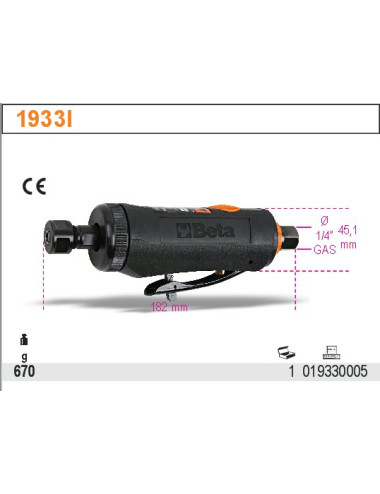 BETA SZLIFIERKA PROSTA PNEUMATYCZNA 1933I