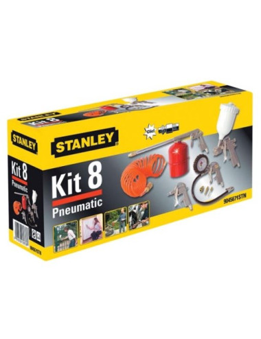 STANLEY ZESTAW NARZĘDZI PNEUMATYCZNYCH  8 elem.