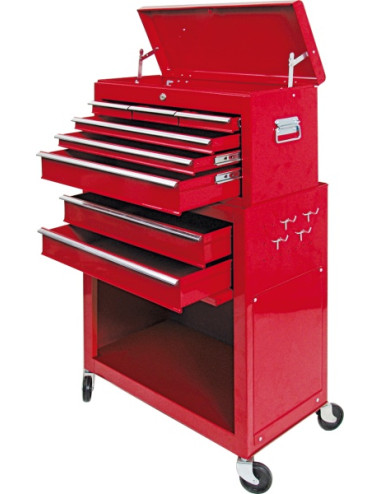 VOREL SZAFKA WARSZTATOWA DWUCZĘŚCIOWA NA KÓŁKACH   81830