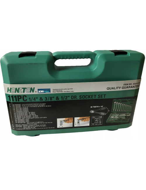 HONITON ZESTAW KLUCZY  111 ELEMENTÓW 1/4"-3/8"-1/2"