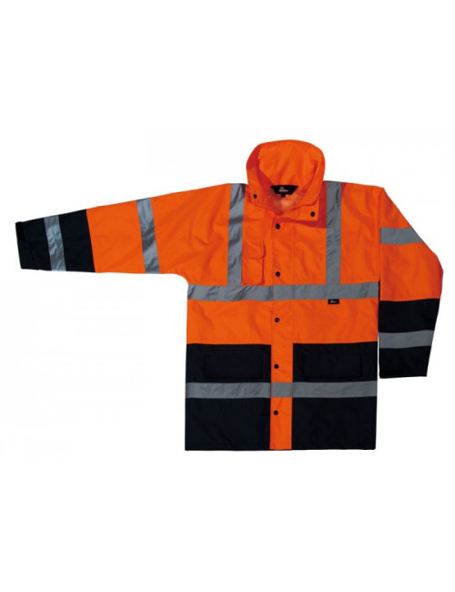 BETA KURTKA ROBOCZA VIZWELL  OSTRZEGAWCZA ( POMARAŃCZOWO/GRANATOWA) PRZECIWDESZCZOWA – ROZMIAR XXL