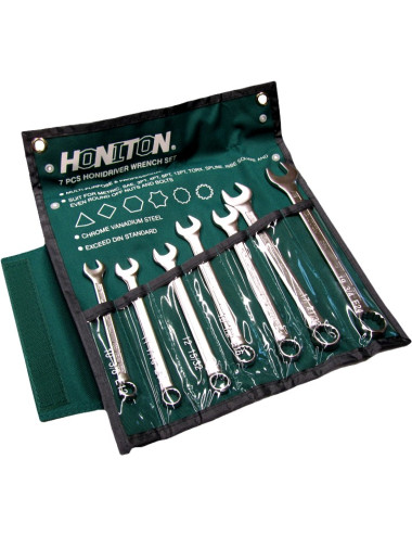 HONITON KLUCZE PŁASKO-OCZKOWE PŁACHTA 7 elem.10-19mm