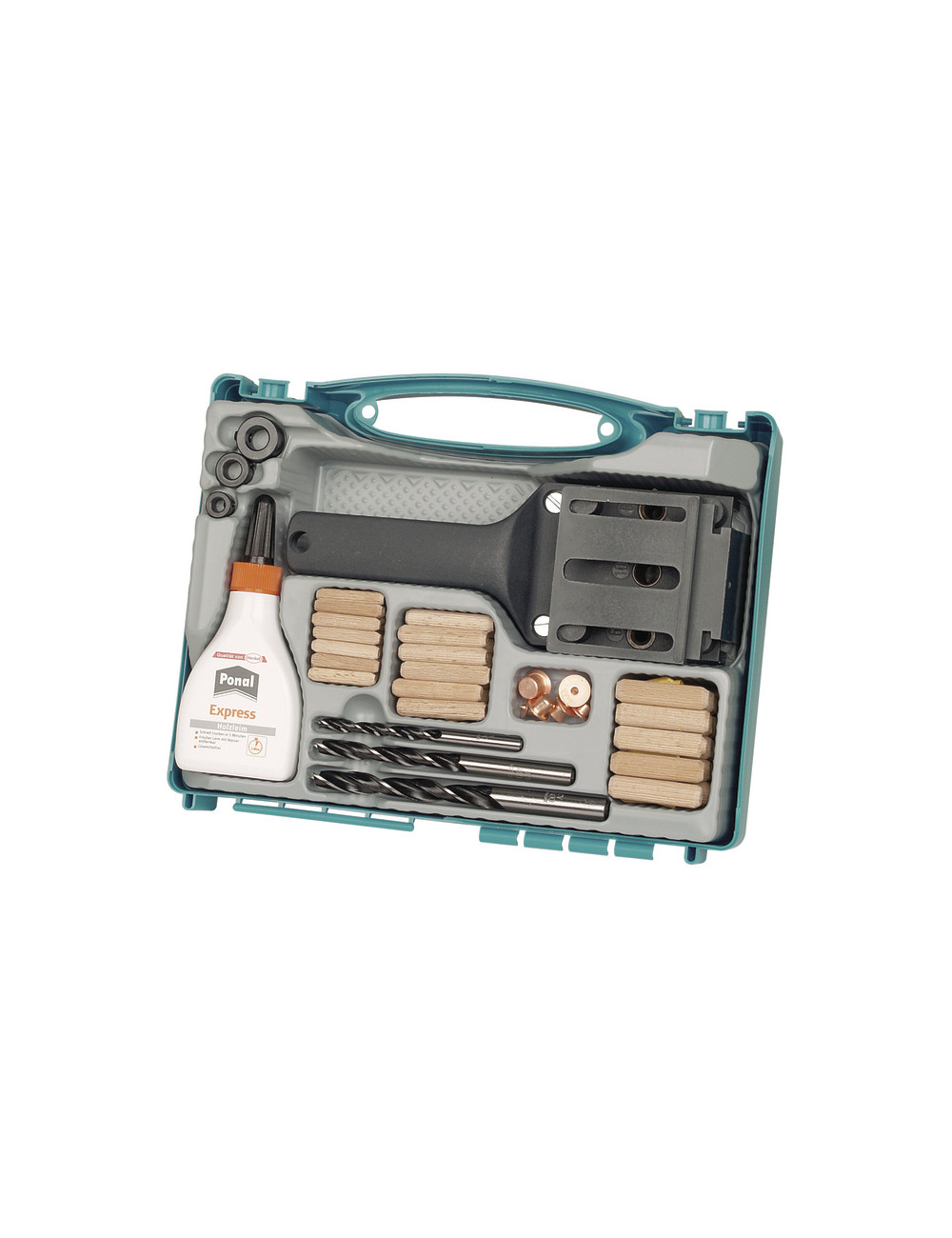 WOLFCRAFT ZESTAW STARTOWY DO POŁĄCZEŃ KOŁKOWYCH (DO KOŁKÓW DREWNIANYCH 6, 8 I 10MM)