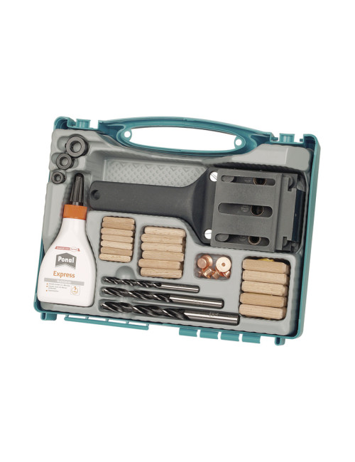 WOLFCRAFT ZESTAW STARTOWY DO POŁĄCZEŃ KOŁKOWYCH (DO KOŁKÓW DREWNIANYCH 6, 8 I 10MM)