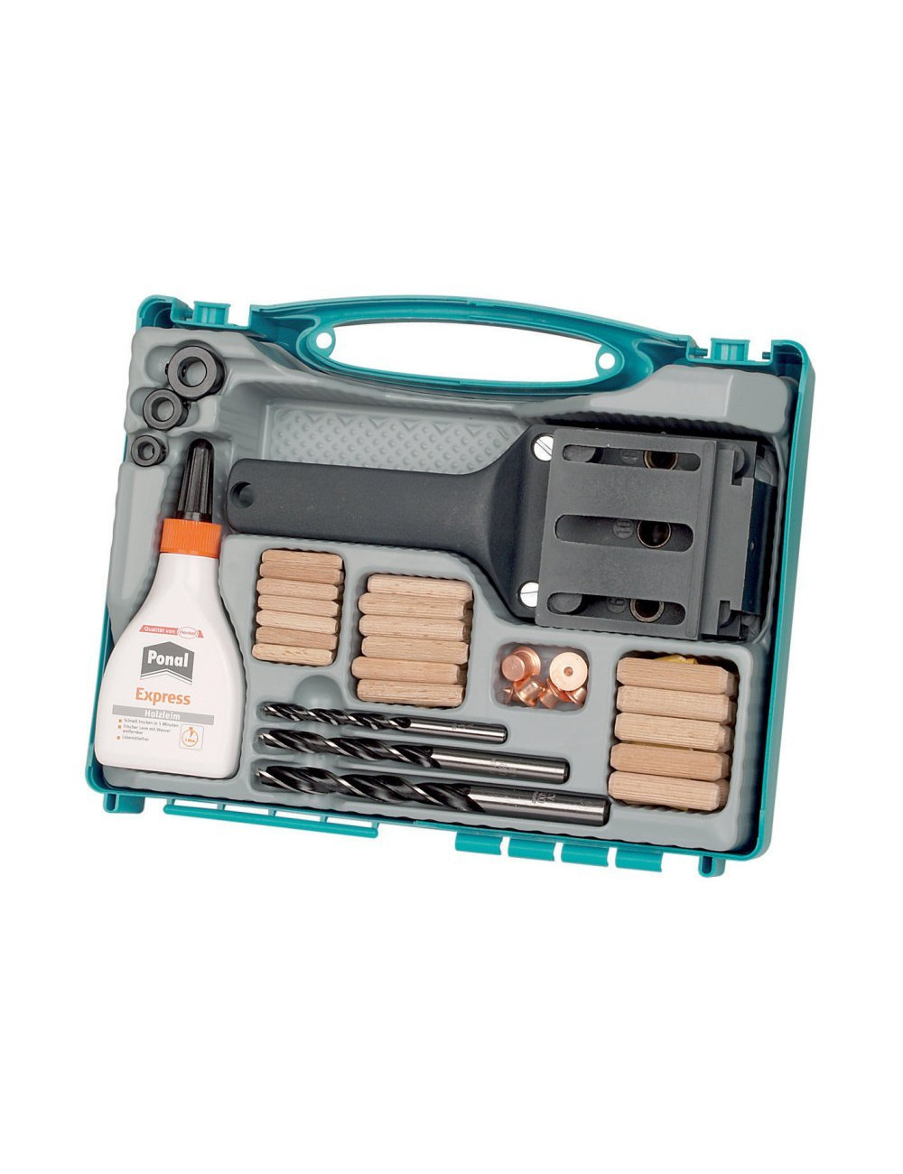 WOLFCRAFT ZESTAW STARTOWY DO POŁĄCZEŃ KOŁKOWYCH (DO KOŁKÓW DREWNIANYCH 6, 8 I 10MM)