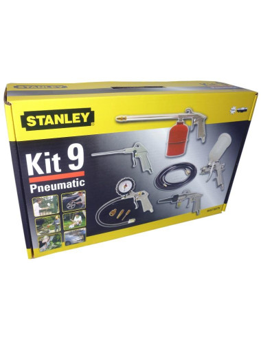 STANLEY ZESTAW NARZĘDZI PNEUMATYCZNYCH  9 elem.
