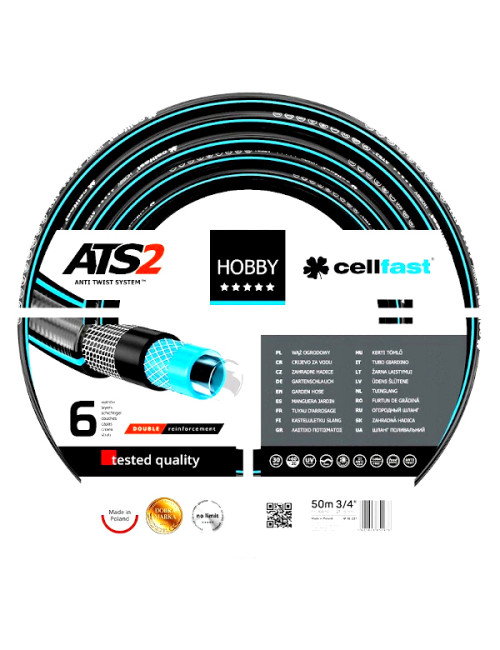 CELLFAST WĄŻ OGRODOWY HOBBY ATS2 ROZMIAR: 3/4" DŁUGOŚĆ: 50 m