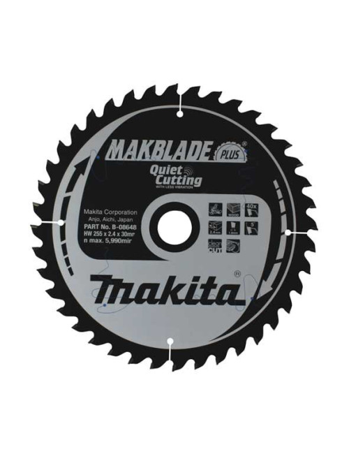 PIŁA TARCZOWA DO DREWNA 255x30mm 40-ZĘBÓW MAKBLADE B-32471