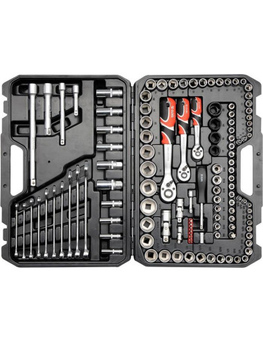 YATO ZESTAW KLUCZY 1/4" , 3/8" , 1/2"  120 elem. XL  38801