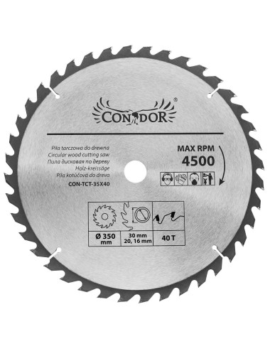 CONDOR PIŁA TARCZOWA WIDIOWA 350 x 30 x 40-ZĘBÓW