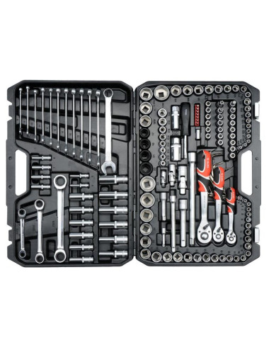 YATO KOMPLET KLUCZY 150 elem. XXL  1/4" - 3/8" - 1/2"  38811