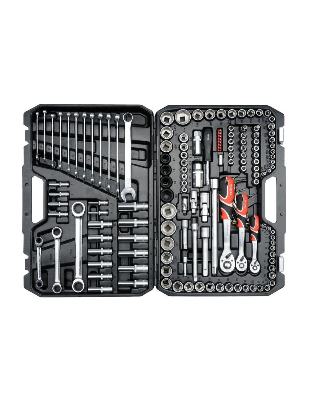 YATO KOMPLET KLUCZY 150 elem. XXL  1/4" - 3/8" - 1/2"  38811