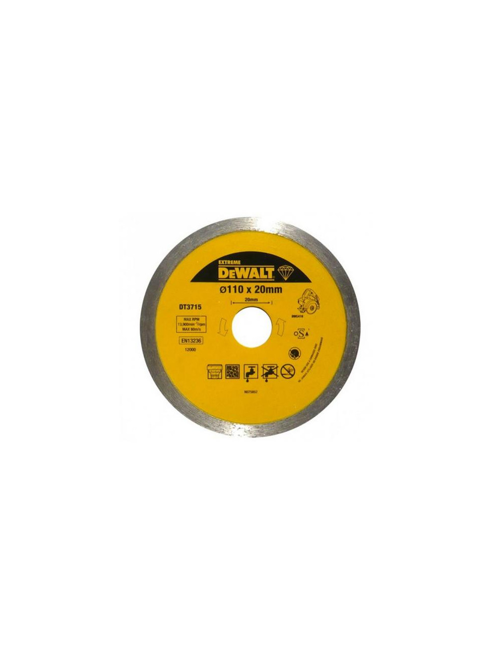 DEWALT TARCZA DIAMENTOWA 110 x 20mm DT3715 do DWC410