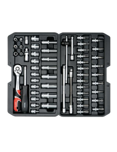 YATO ZESTAW KLUCZY  1/4" 56 elem. 14501