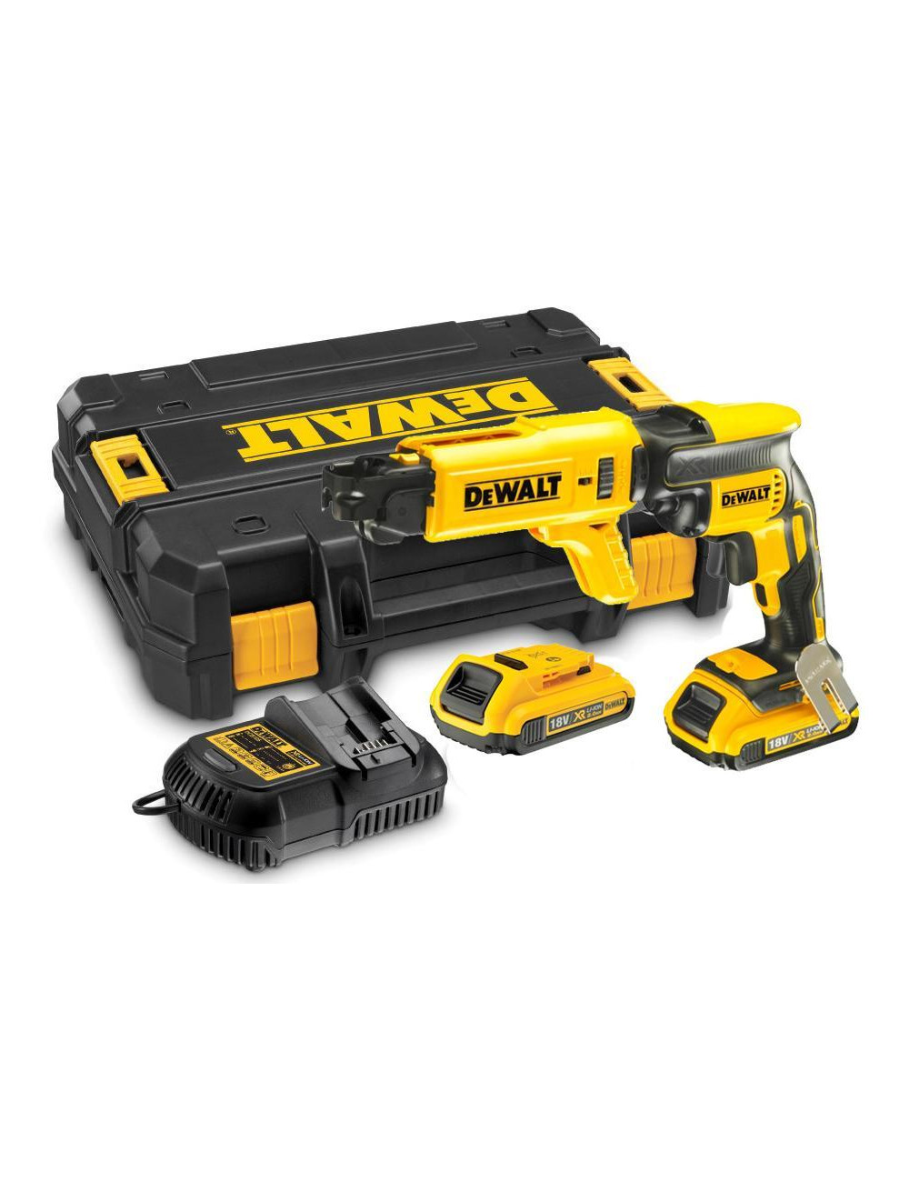DEWALT WKRĘTARKA DO PŁYT KARTONOWO - GIPSOWYCH 18V 30Nm 2 x 2,0Ah LI-ION BRUSHLESS TSTAK +DCF6201