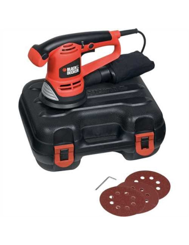 BLACK+DECKER SZLIFIERKA MIMOŚRODOWA 125mm 480W WALIZKA KA191EK