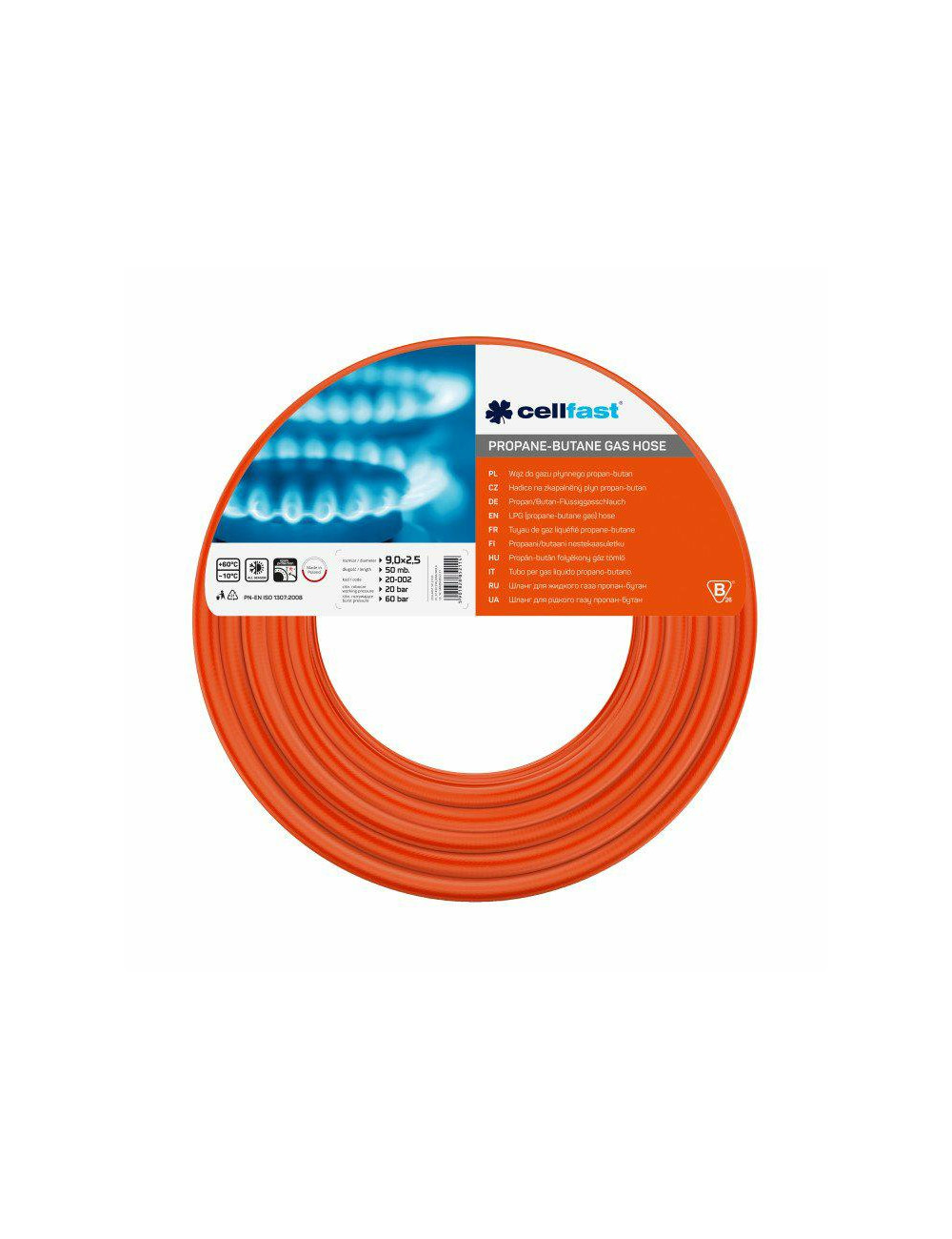 CELLFAST WĄŻ DO PROPAN-BUTANU  9mm*50m