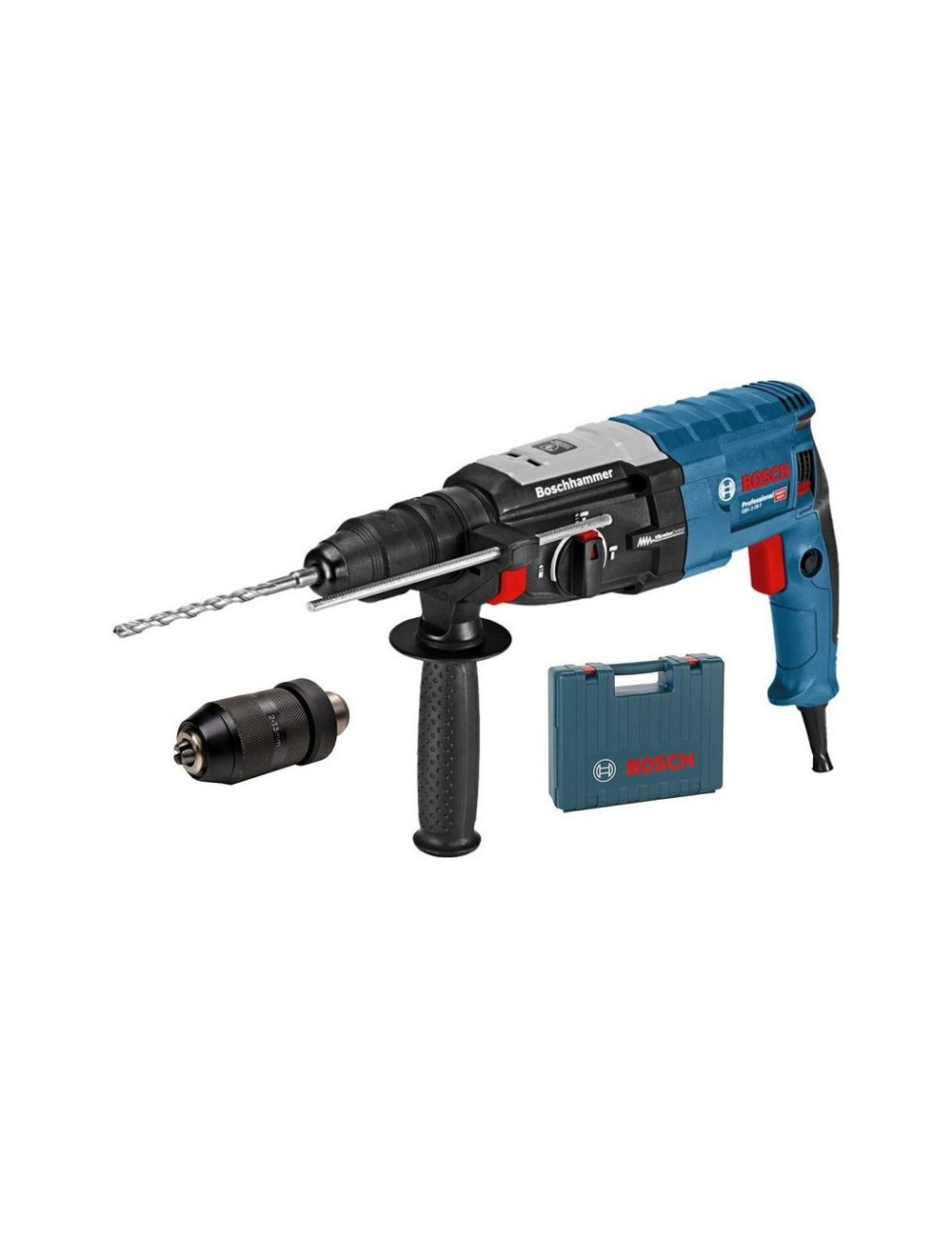 BOSCH MŁOTOWIERTARKA Z OPCJĄ KUCIA 880W 3,2J + DODATKOWY UCHWYT GBH 2-28 F
