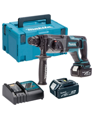 MAKITA MŁOTOWIERTARKA Z OPCJĄ KUCIA 18V 2J 2 x 5,0Ah DHR241RTJ