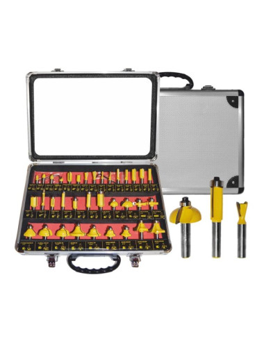 AWTOOLS FREZY DO DREWNA, KOMPLET 35 elem. TRZPIEŃ 8mm