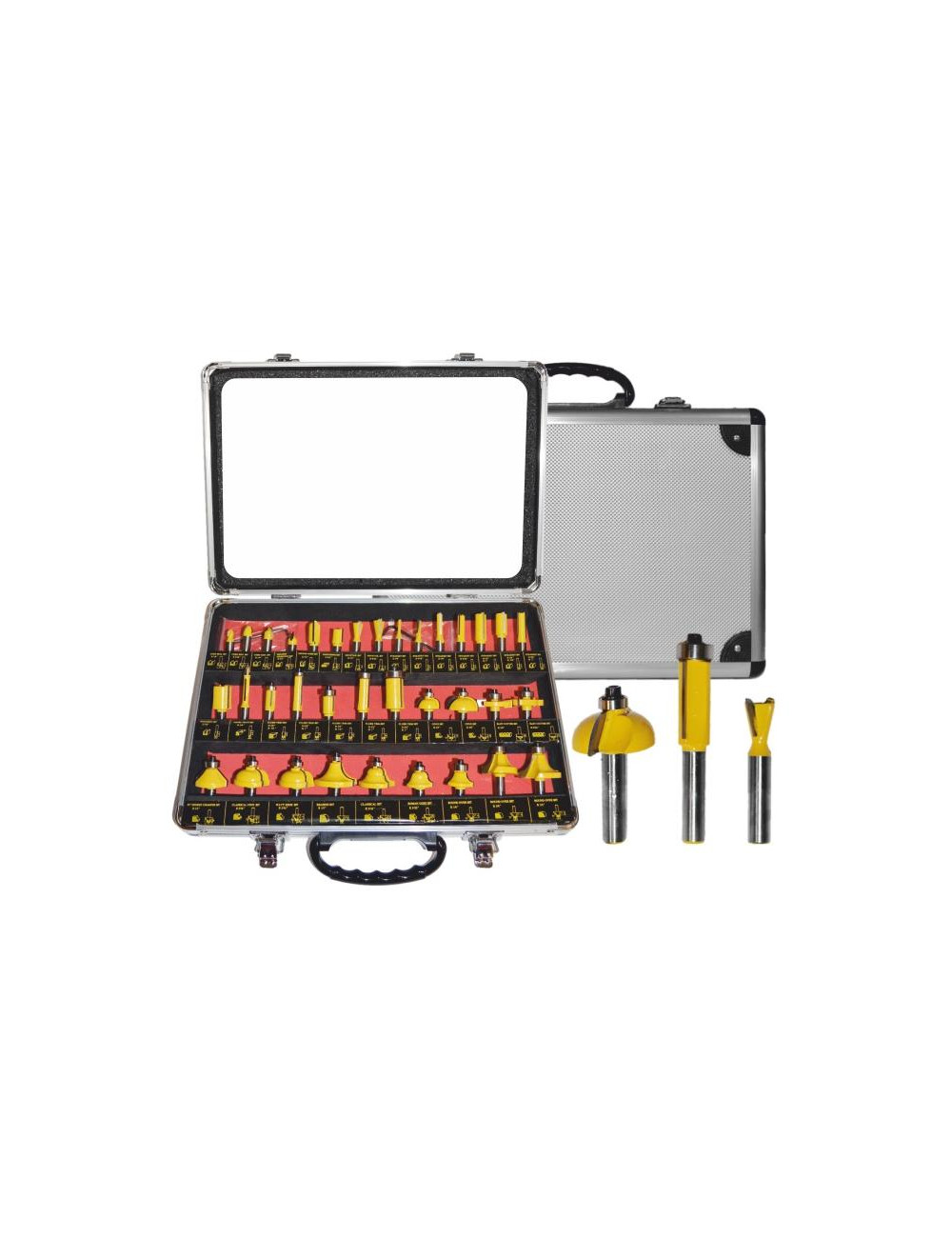 AWTOOLS FREZY DO DREWNA, KOMPLET 35 elem. TRZPIEŃ 8mm