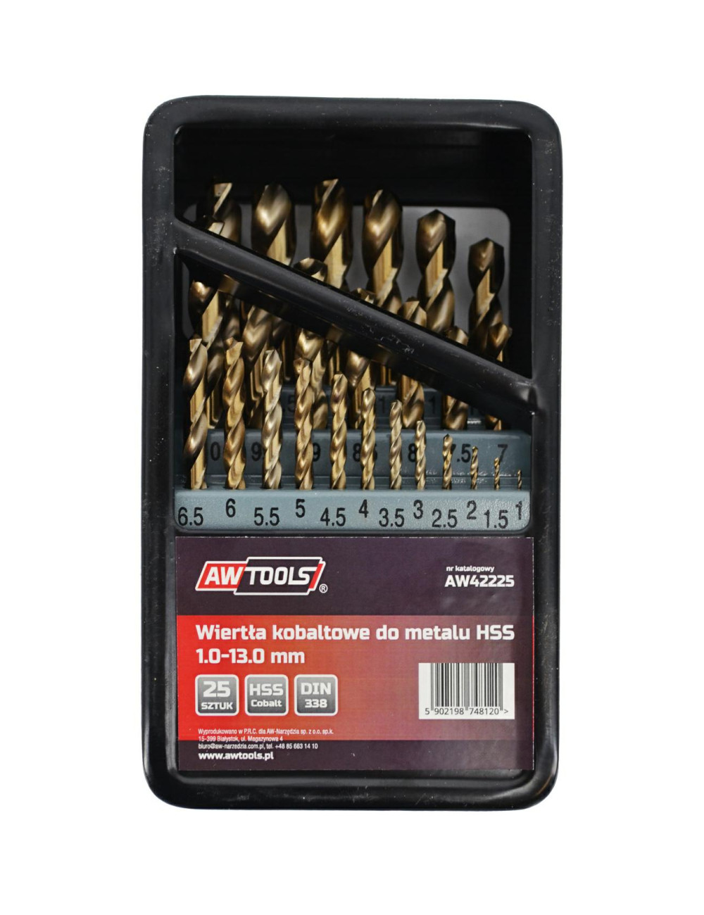 AWTOOLS WIERTŁO METAL KOBALT KPL.25szt