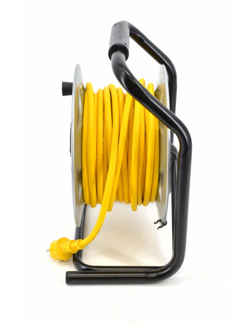 AWTOOLS PRZEDŁUŻACZ BĘBEN METALOWY ŻÓŁTY HEAVY DUTY 30m 3x1,5 mm 16A / 3680W / IP44 NEOPREN