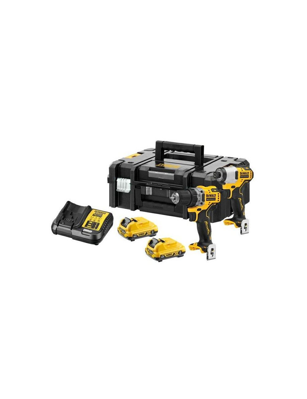 DEWALT ZESTAW COMBO 12V DCK2110L2T (DCD701+DCF801) 2x3,0Ah TSTAK II DCK2110L2T