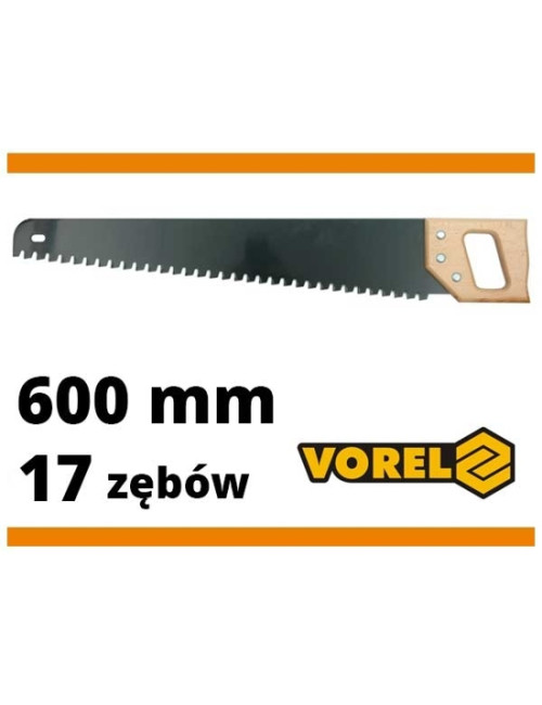 GLOB PIŁA DO GAZOBETONU 600mm / 17 ZĘBÓW WIDIOWYCH, RĄCZKA DREWNIANA   28010