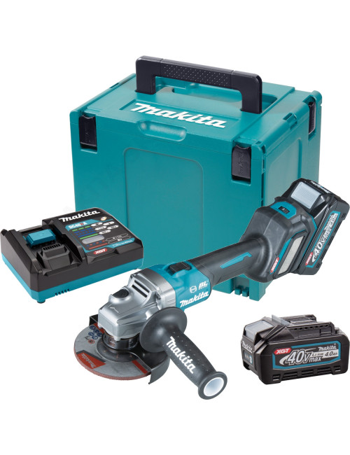 MAKITA SZLIFIERKA KĄTOWA 40Vmax XGT 125mm 2x4,0Ah AWS REG.OBR. GA023GM201