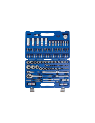 KING TONY ZESTAW KLUCZY NASADOWYCH 110cz. 1/4"-1/2"  6-KĄTNE