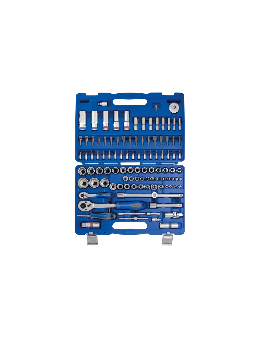 KING TONY ZESTAW KLUCZY NASADOWYCH 110cz. 1/4"-1/2"  6-KĄTNE
