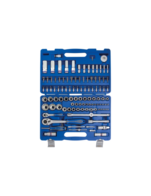 KING TONY ZESTAW KLUCZY NASADOWYCH 110cz. 1/4"-1/2"  6-KĄTNE