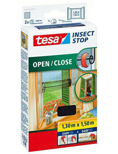 TESA MOSKITIERA OKIENNA ZWIJANA CZARNA 1,3m x 1,5m