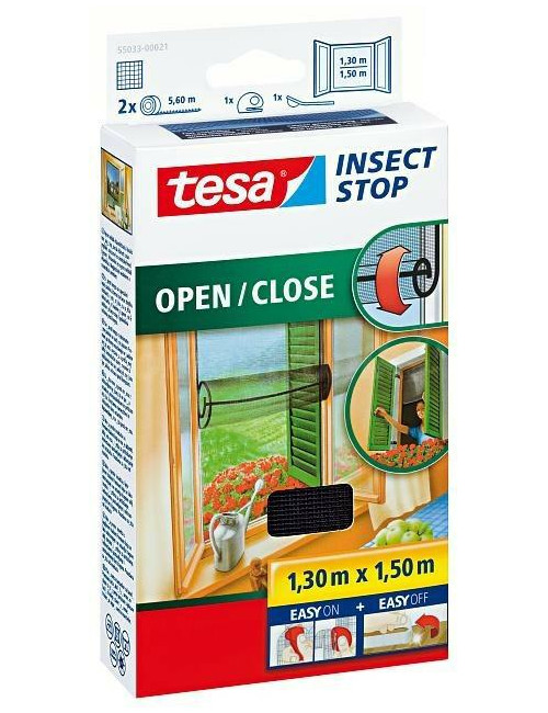 TESA MOSKITIERA OKIENNA ZWIJANA CZARNA 1,3m x 1,5m
