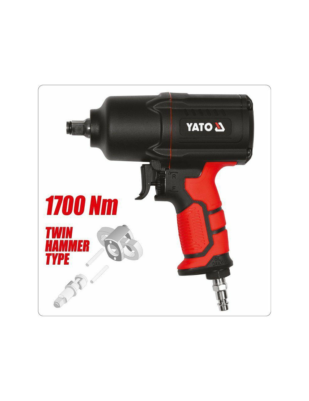 YATO KLUCZ UDAROWY PNEUMATYCZNY 1700Nm 1/2"  09544