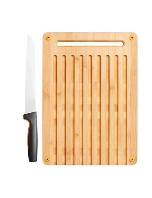 FISKARS ZESTAW NÓŻ DO CHLEBA + DESKA DO KROJENIA FUNCTIONAL FORM
