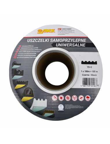 USZCZELKA DGP 15x3 CZARNA 100mb