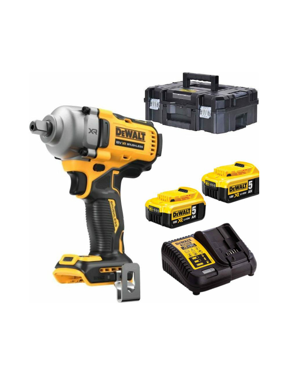 DEWALT KLUCZ UDAROWY 1/2" 18V 812Nm 2x5,0Ah 4-BIEGI TSTAK ZAPADKA DCF892P2T