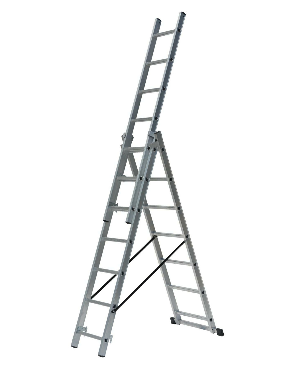 AWTOOLS DRABINA ALUMINIOWA   3x9 STOPNI 150KG ADAPATACJA NA SCHODY