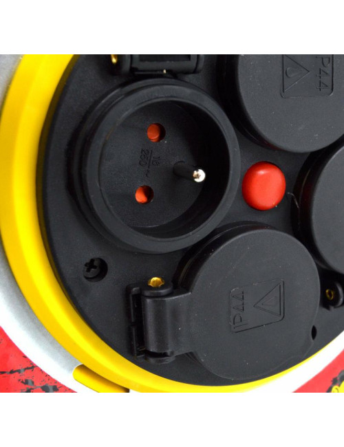 AWTOOLS PRZEDŁUŻACZ BĘBEN METALOWY ŻÓŁTY HEAVY DUTY 40m 3x1,5 mm 16A / 3680W / IP44 NEOPREN