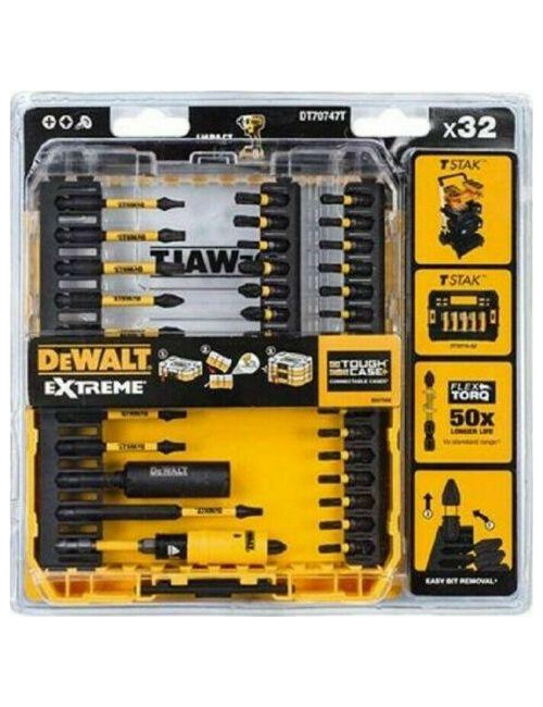 DEWALT ZESTAW KOŃCÓWEK FLEXTORQ 32cz.