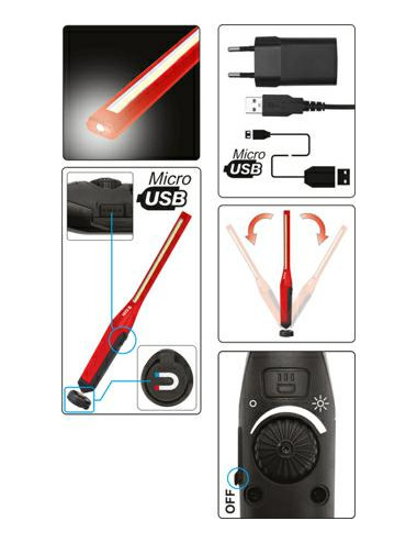 YATO LAMPA WARSZTATOWA 7W COB 600LM+120LM