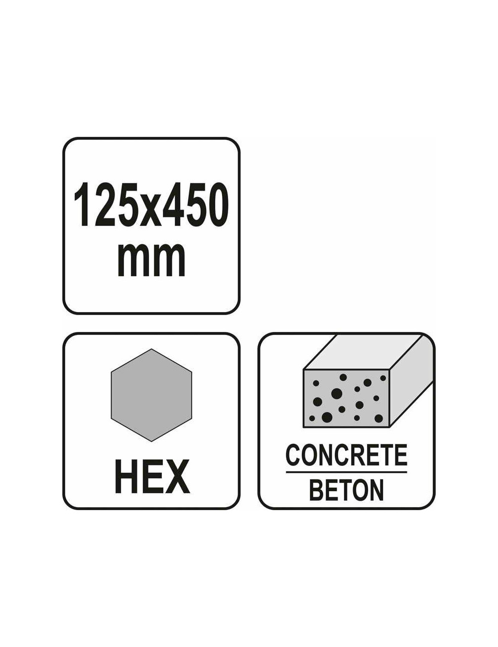 YATO DŁUTO ŁOPATKA HEX 125mm DO BETONU I ASFALTU