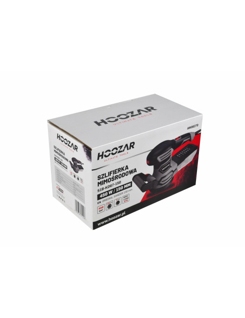 HOOZAR SZLIFIERKA MIMOŚRODOWA 150mm 450W Z RĄCZKĄ