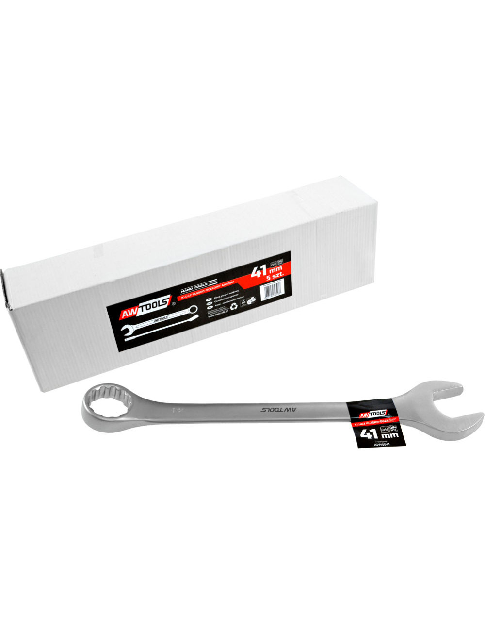 AWTOOLS KLUCZ PŁASKO-OCZKOWY CrV DIN3113 ROZMIAR: 41 (MM)